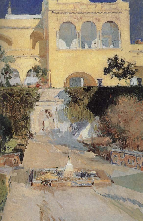Joaquin Sorolla The Royal Palace in the afternoon